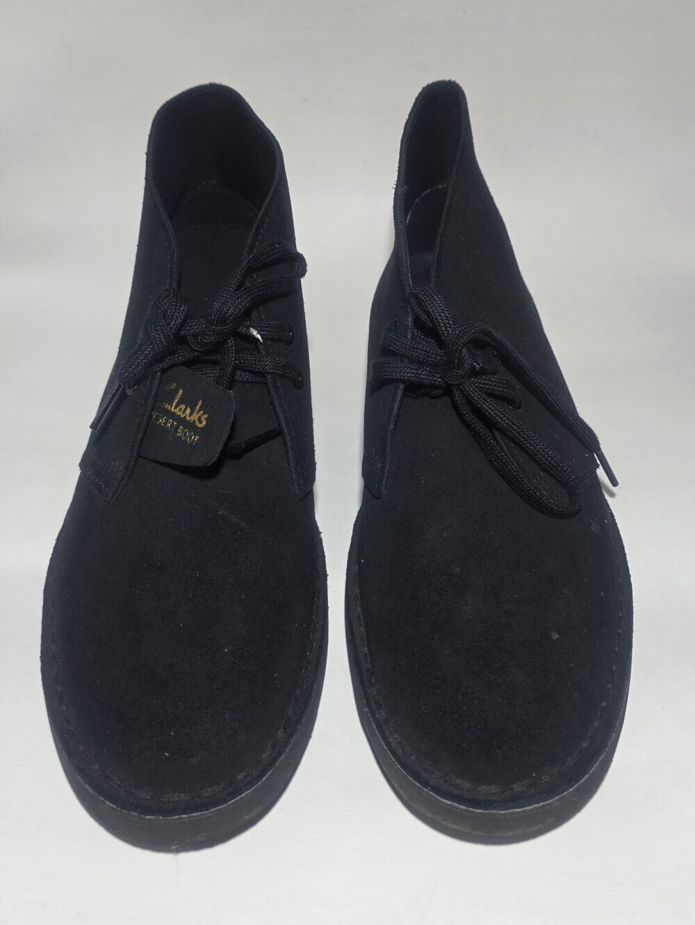 Clarks Desert Boot Black Suede Chukka Lace Up Women’s Size 8.5